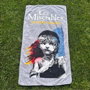 Vintage Broadway Les Miserables - The Music Sensation Beach Towel